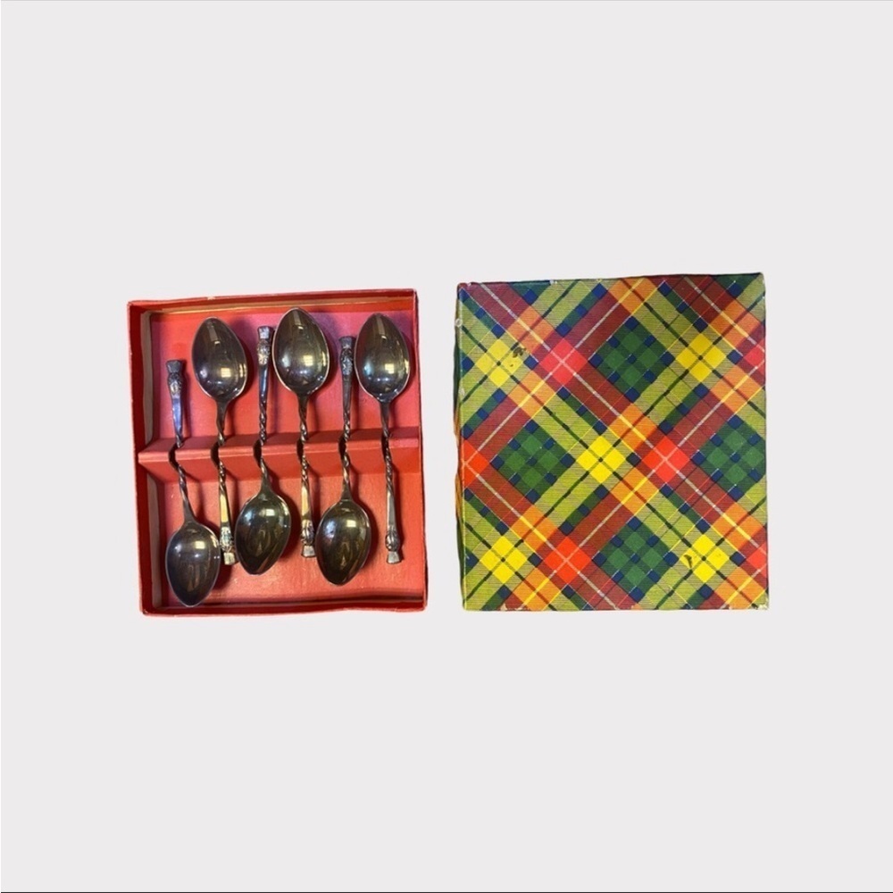 VINTAGE | 6 piece spoon set + box (SC)
